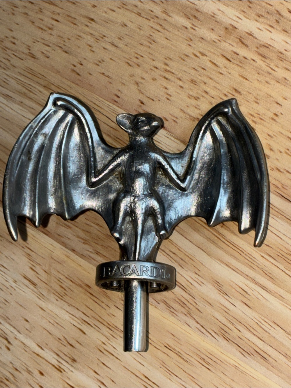 Bacardi Pewter Bat Bottle Pourer Stopper
